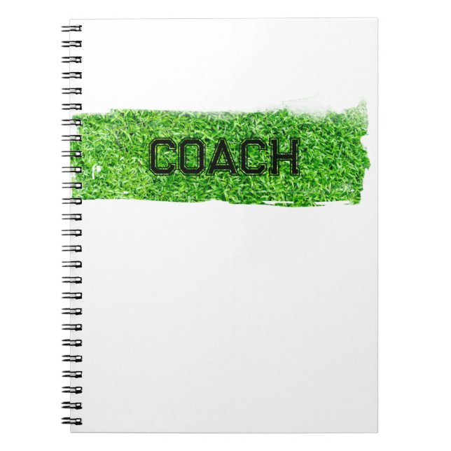 COACH Grass Turf Modern Sports Team Notebook (Front)