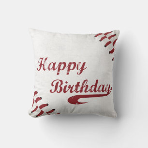 Coach Happy Birthday Large Grunge Baseball, Sport Cushion