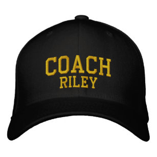 Coach hat customizable for team sports