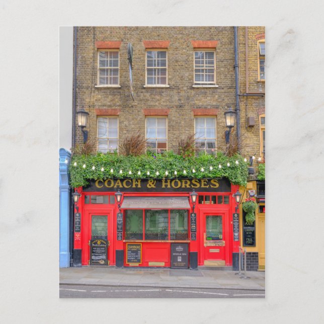 Coach & Horses, Covent Garden, London UK Postcard (Front)