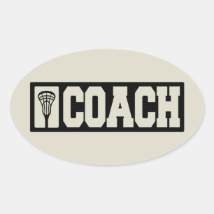 Coach - Lacrosse Coach Oval Sticker