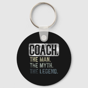 Coach Man Myth Legend Bysketbyll Pe Soccer Footbyl Key Ring