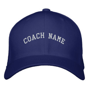 Coach Name Personalised Embroidered  Cap Blue