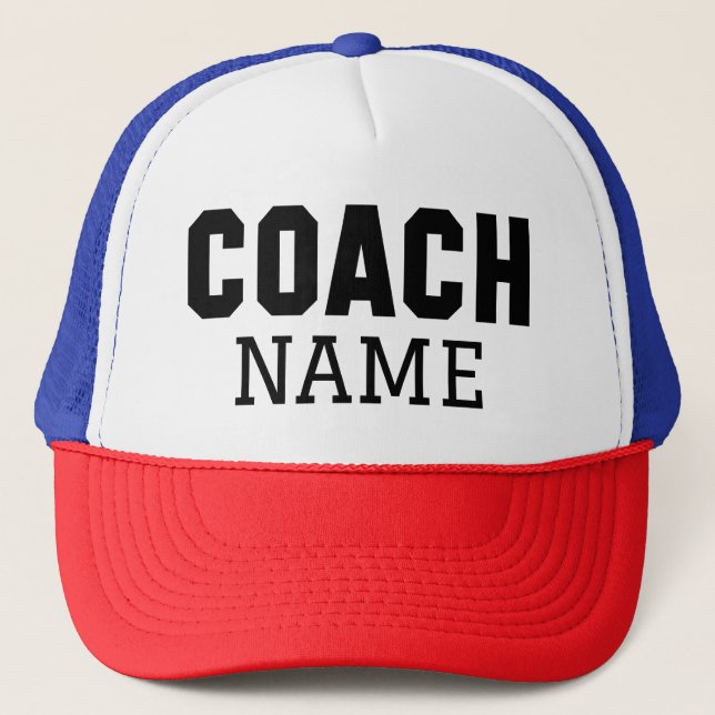 Coach Name Trucker Hat (Front)