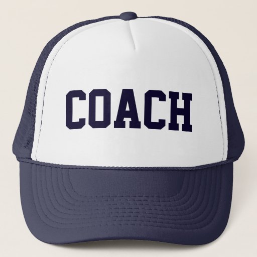 Image of Coach Navy Blue Trucker Hat