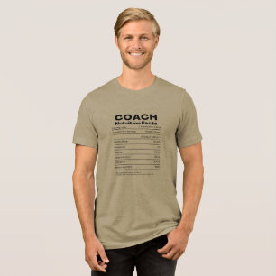 Coach Nutrition Facts Humor Gratitude Sports Gift Tri-Blend Shirt