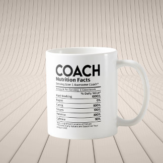 Coach Nutritional Label Thank You Gift Coffee Mug