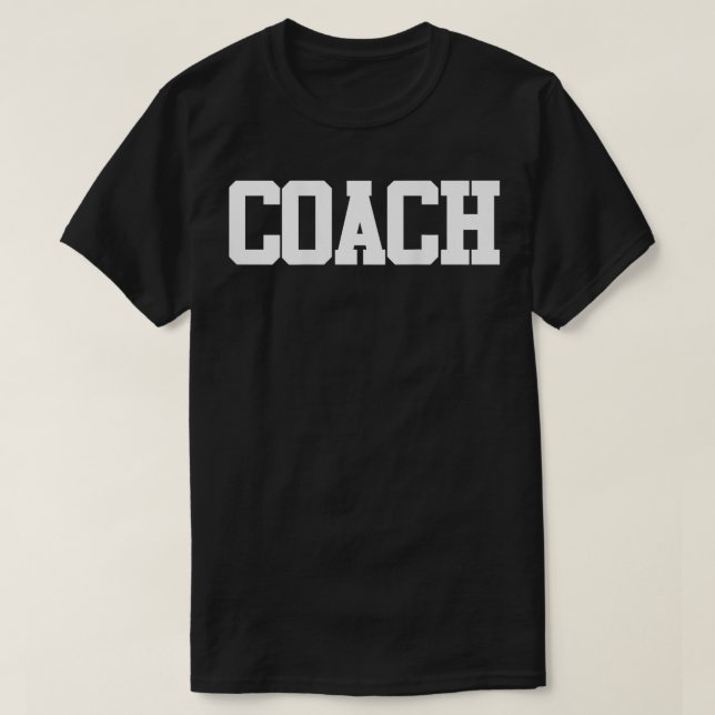 Coach  On Back SoftBall Fun Team Coaching  Gift  T-Shirt (Design Front)