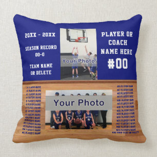 Coach or Senior Night Basketball Gift Ideas, PHOTO Cushion