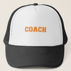 Coach Orange Font Trucker Hat