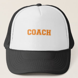 Coach Orange Font Trucker Hat