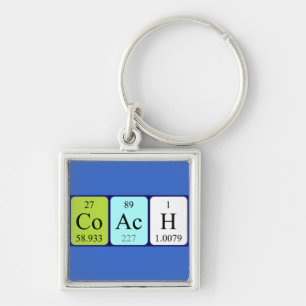 Coach periodic table keyring