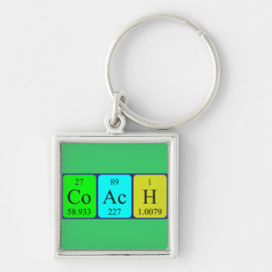 Coach periodic table keyring