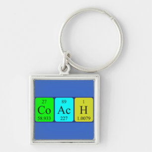 Coach periodic table keyring