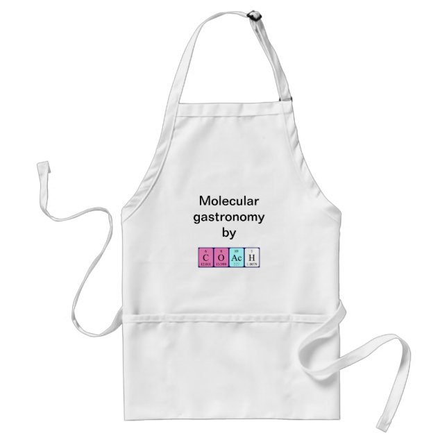 Coach periodic table name apron (Front)