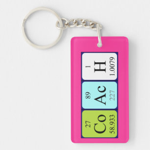 Coach periodic table name keyring