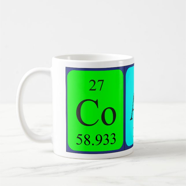Coach periodic table name mug (Left)