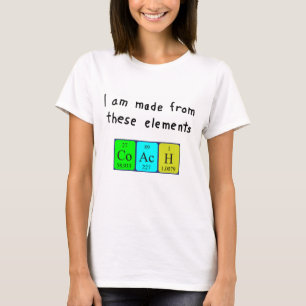 Coach periodic table name shirt