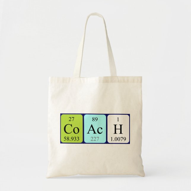 Coach periodic table name tote bag (Front)