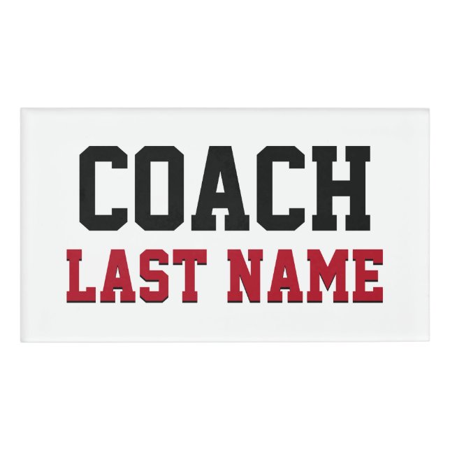 Coach Personalised Last Name Name Tag (Front)