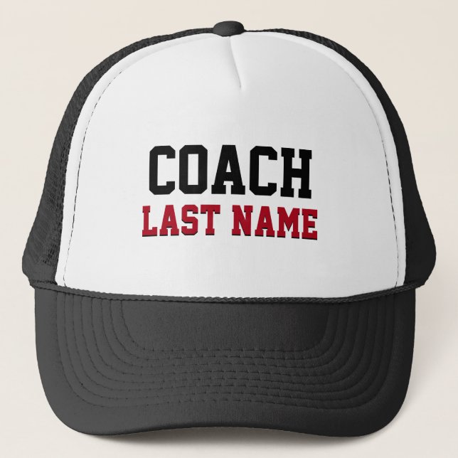 Coach Personalised Last Name Trucker Hat (Front)