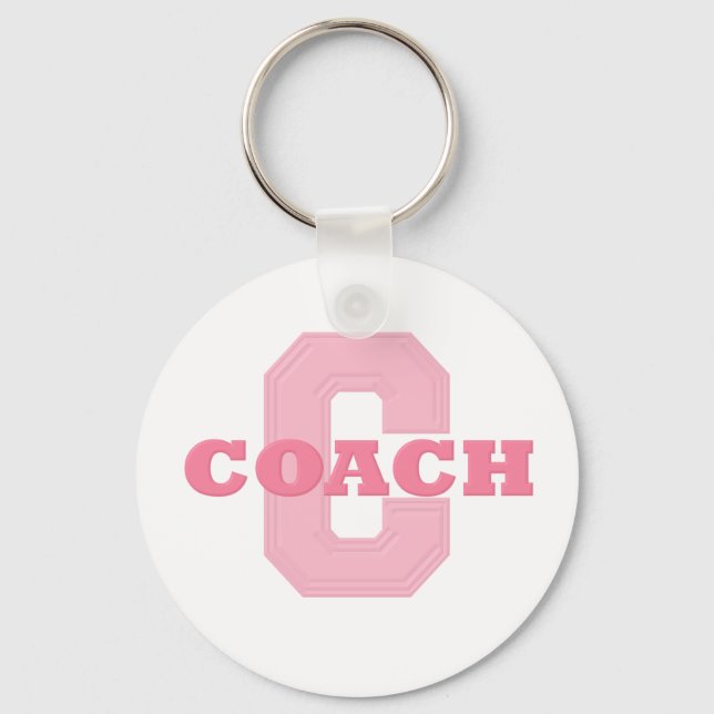 COACH PINK KEY RING (Front)