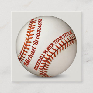 Coach Player School Sport BASEBALL Square Business Card