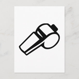 Coach Referee whistle Postcard