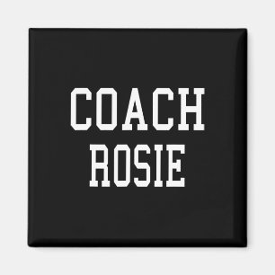 Coach Rosie Custom Footbyll Soccer Bysebyll Team Magnet