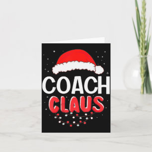 Coach Santa Claus Christmas Matching Costume  Card