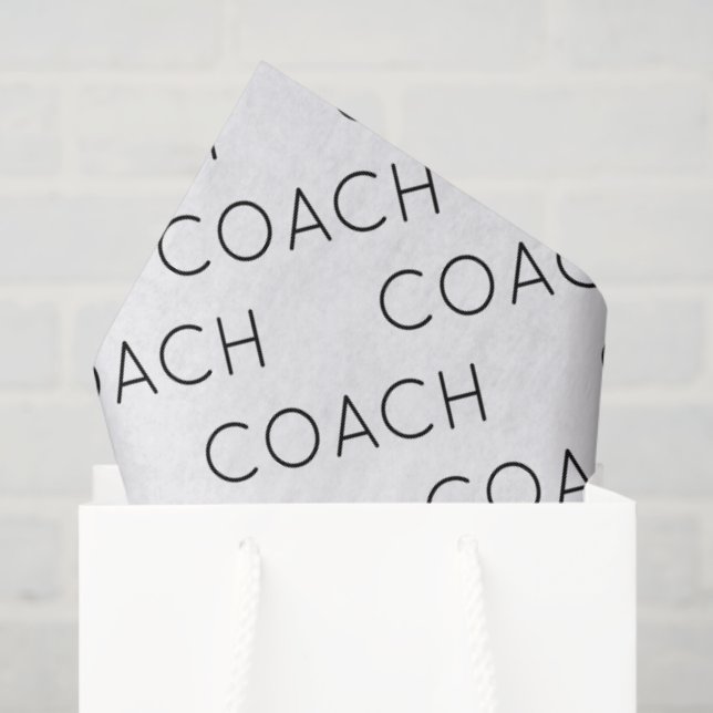 Coach School Sports Team Colours Modern Fun Tissue Paper (Gift Bag)