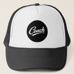 Coach Script Trucker Hat Sports Coach Gift Style