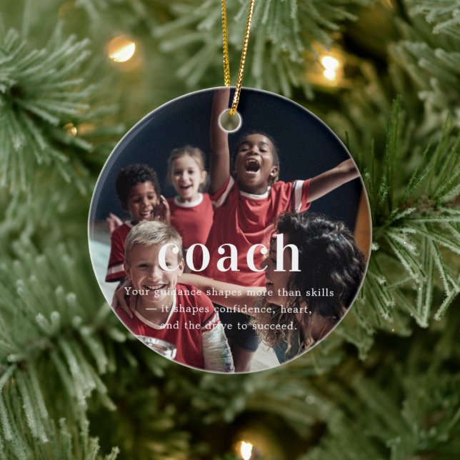 Coach | Sentimental Photo Keepsake Christmas Ceramic Tree Decoration (Tree)
