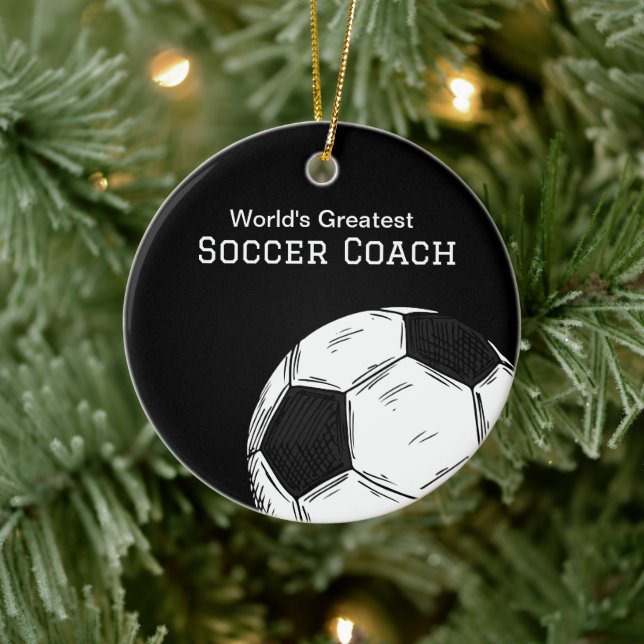 Coach Soccer Ball Christmas Ornament (Tree)