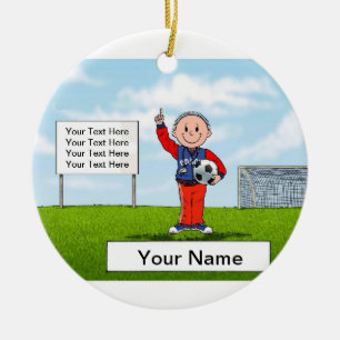 Coach, Soccer - Male Ceramic Tree Decoration