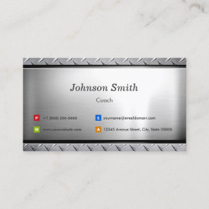 Coach - Stylish Platinum Look Business Card