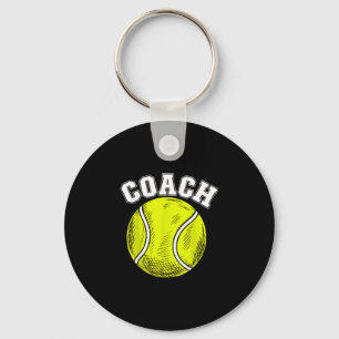 Coach tennis ball graphic funny tennis coac top key ring