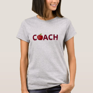 Coach text in burgundy with red apple T-Shirt