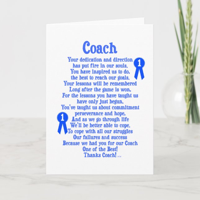 Coach Thank You Card (Front)
