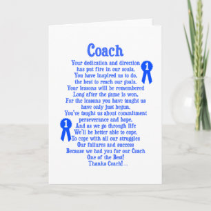 Coach Thank You Card