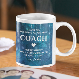 Coach Thank You Heartfelt Message Personalised Coffee Mug