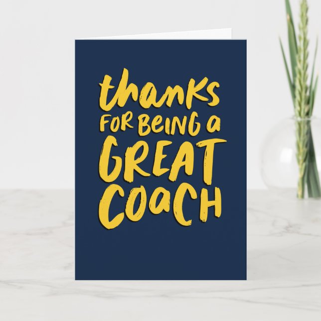 Coach thank you navy gold fun card (Front)