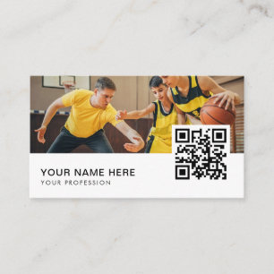 coach training basketball QR Code  Business Card