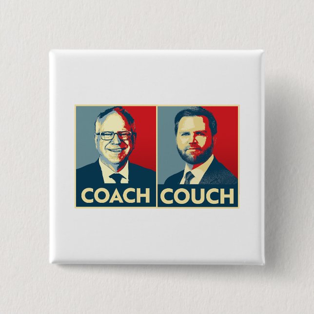 Coach vs Couch 15 Cm Square Badge (Front)
