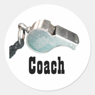 Coach Whistle Classic Round Sticker