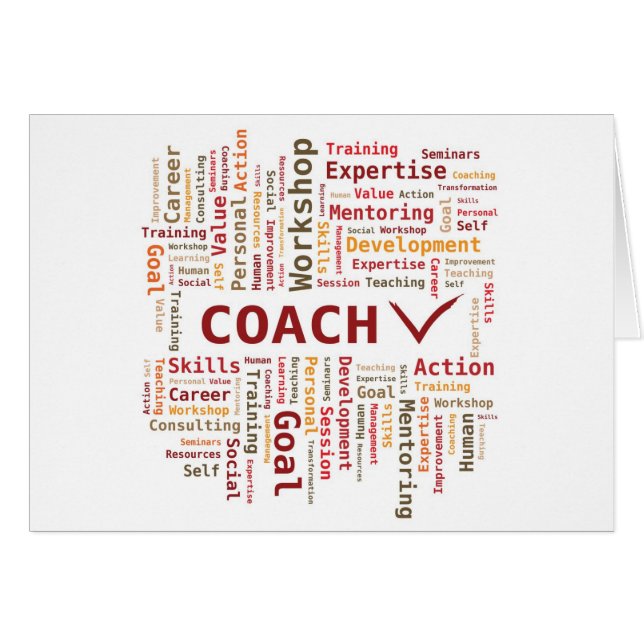 Coach Word Cloud Orange Brown Colours (Front Horizontal)