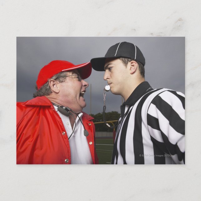 Coach Yelling at Referee Postcard (Front)