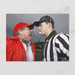Coach Yelling at Referee Postcard