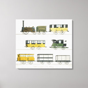 Coaches Employed on the Railway, plate 7 from 'Liv Canvas Print