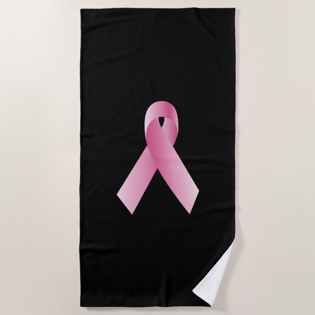 Coaches for a mighty cause_Pink Ribbon Campaign Beach Towel (Front)
